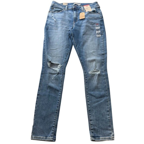 Levi's Women's 721 High Rise Skinny Leg Factory Distressed Stretch Jeans… - Picture 13 of 13